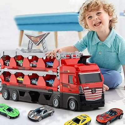 Mega hauler truck avec piste de course d'éjection catapulte déformation et tirs pour enfants. DIAYTAR COTE D'IVOIRE  : votre partenaire idéal pour des achats en ligne abordables et variés. Parcourez notre large sélection de produits discount, des appareils électroménagers aux vêtements et accessoires de mode, en passant par les gadgets dernier cri. Faites des économies sans compromettre la qualité grâce à DIAYTAR COTE D'IVOIRE  !