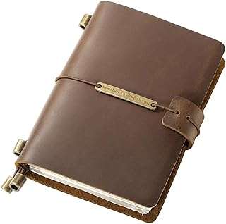Journal en cuir rechargeable fait à la main avec un design élégant et un système
