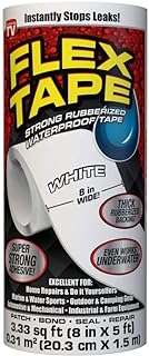 Ruban en caoutchouc imperméable flex tape 8" x 5" blanc. DIAYTAR COTE D'IVOIRE  - la solution pour des achats discount en ligne simples et rapides. Trouvez tout ce dont vous avez besoin sans vous ruiner, de la maison à l'électroménager en passant par l'informatique et la mode. Profitez de nos prix compétitifs et faites des économies dès maintenant.