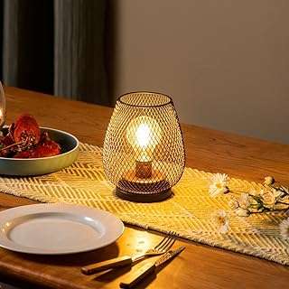 Lampe de table cage en métal à piles lampe sans fil. DIAYTAR COTE D'IVOIRE  : votre partenaire idéal pour des achats en ligne abordables et variés. Parcourez notre large sélection de produits discount, des appareils électroménagers aux vêtements et accessoires de mode, en passant par les gadgets dernier cri. Faites des économies sans compromettre la qualité grâce à DIAYTAR COTE D'IVOIRE  !