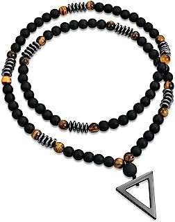 Chaîne de perles en pierre d'oeil de tigre pour hommes avec pendentif. En quête des dernières tendances en matière d'informatique à prix abordable ? DIAYTAR COTE D'IVOIRE  est là pour vous ! Explorez notre sélection d'ordinateurs portables, de tablettes et de périphériques informatiques pour trouver les produits les plus performants à des prix attractifs.