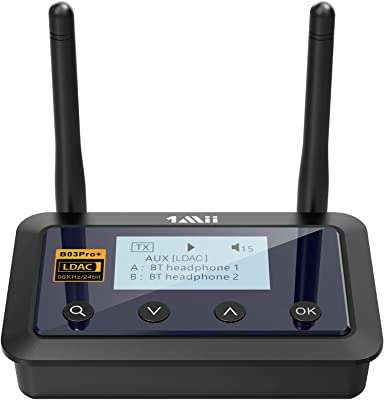 1mii b03pro+ émetteur récepteur bluetooth 5.0 pour tv adaptateur émetteur aptx à faible latence et hd. DIAYTAR COTE D'IVOIRE  - Le paradis des bonnes affaires en ligne ! Avec notre large éventail de produits discount, vous trouverez tout ce dont vous avez besoin à des prix incroyablement bas. Des articles pour la maison aux appareils électroménagers, des ordinateurs aux vêtements à la mode, des gadgets uniques aux accessoires indispensables, nous sommes votre guichet unique pour des économies inégalées !