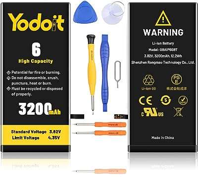 Batterie de remplacement youduet pour iphone 6 3 200 mah haute. DIAYTAR COTE D'IVOIRE  - votre partenaire discount pour une vie plus abordable. Nous vous présentons une vaste sélection de produits de qualité à des prix imbattables, allant de l'électroménager performant aux articles de mode élégants. Achetez malin avec nous et réalisez d'importantes économies.