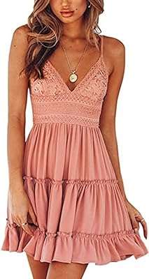 Robe d'été à col en v pour femmes bretelles spaghetti dos. Découvrez DIAYTAR COTE D'IVOIRE, la boutique en ligne où vous pouvez trouver tout ce dont vous avez besoin à prix réduit. Faites des économies sur les produits de la maison, l'électroménager, l'informatique, la mode et bien plus encore. Parcourez notre sélection variée et dénichez les meilleures affaires dès maintenant!