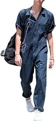 Combinaison d'été décontractée pour hommes barboteuse à manches courtes couleur unie salopette ample avec poches. Chez DIAYTAR COTE D'IVOIRE, nous croyons que le shopping discount ne devrait pas signifier sacrifier la qualité. Parcourez notre boutique en ligne pour trouver des prix imbattables sur une large sélection de produits, allant de l'électroménager à la mode. Achetez malin avec DIAYTAR COTE D'IVOIRE  !