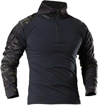 Hommes tactique randonnée militaire camouflage manches longues chasse escalade t-shirt vêtements