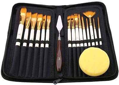 Ensemble de 17 pinceaux d'art avec couteau éponge et étui de transport noir pour aquarelle. Découvrez DIAYTAR COTE D'IVOIRE, votre boutique en ligne incontournable pour des affaires discount. Profitez de nos multiples catégories allant des articles pour la maison aux gadgets dernier cri, en passant par la mode à petits prix. Faites-vous plaisir sans vous ruiner avec notre sélection variée !