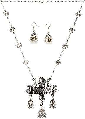 Shinening diva fashion ensemble collier long et boucles d'oreilles pendantes en argent. DIAYTAR COTE D'IVOIRE  - votre destination pour des produits de qualité à prix réduits. Parcourez notre boutique en ligne pour trouver des offres exceptionnelles sur des articles de maison, d'électroménager, de mode et de gadgets, et économisez tout en enchérissant votre style de vie.