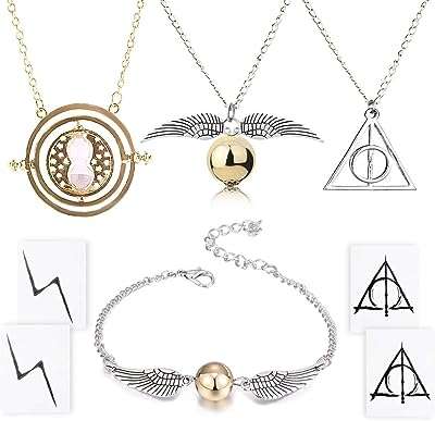 Bracelet 4 pièces harry potter avec chaîne de collier retourneur de temps vif d'or du film. Parcourez DIAYTAR COTE D'IVOIRE, votre plateforme en ligne incontournable pour l'achat de produits discount. Que vous recherchiez des articles pour votre maison, des outils électroniques ou des accessoires de mode, nous avons tout ce qu'il vous faut à des prix incroyables, sans compromettre la qualité.