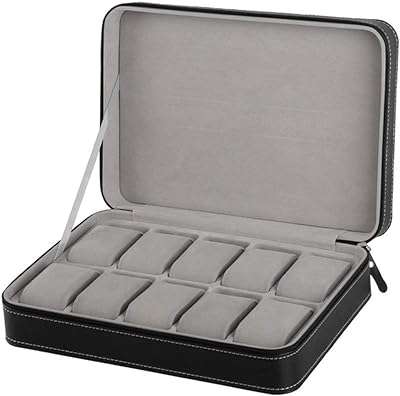Boîte de rangement de montre portable en cuir pu avec fermeture éclair. DIAYTAR COTE D'IVOIRE  : votre destination en ligne pour des achats discount en toute facilité. Explorez notre vaste sélection de produits comprenant des articles pour la maison, des appareils électroniques, des vêtements à la mode et bien plus encore. Profitez des meilleurs prix et faites de bonnes affaires chez DIAYTAR COTE D'IVOIRE  !