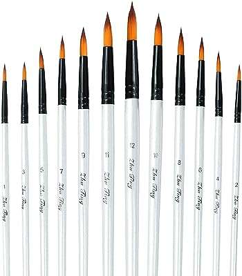 Ensemble de pinceaux acryliques 12 pièces professionnels pointe ronde pointue pour aquarelle. DIAYTAR COTE D'IVOIRE  : la boutique en ligne incontournable pour des achats discount dans tous les domaines. Parcourez notre sélection variée allant des produits pour la maison à la technologie dernier cri en passant par la mode tendance. Obtenez des produits de qualité à des prix compétitifs, tout en profitant d'une expérience de shopping en ligne optimale avec DIAYTAR COTE D'IVOIRE  !