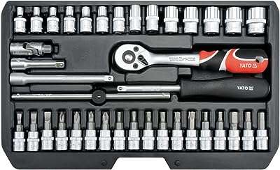 Jeu de douilles yato 38 pièces jeu 1 4" dr. 6 marque bmc. DIAYTAR COTE D'IVOIRE  - votre partenaire pour un shopping discount en ligne réussi. Parcourez notre assortiment complet de produits discount, incluant tout ce dont vous avez besoin pour la maison, l'électroménager, l'informatique, la mode et les gadgets. Profitez de nos prix avantageux et faites des économies sur vos achats en ligne, sans compromis sur la qualité.