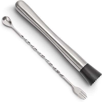 Ensemble pilon à cocktail et cuillère mélanger hiware 10" en acier inoxydable pour la maison. DIAYTAR COTE D'IVOIRE, votre partenaire en ligne pour tous vos achats discount. Explorez notre catalogue diversifié comprenant des produits de maison, d'électroménager, d'informatique, de mode et de gadgets à des prix défiant toute concurrence. Faites des économies substantielles tout en profitant d'une qualité exceptionnelle grâce à DIAYTAR COTE D'IVOIRE .