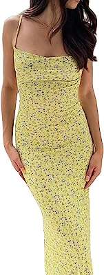 Robe longue de soirée pour femmes imprimé floral y2k bretelles spaghetti. DIAYTAR COTE D'IVOIRE  - optimisez votre budget sans sacrifier la qualité ! Découvrez notre sélection discount allant des articles de mode aux équipements électroménagers, pour des économies garanties.