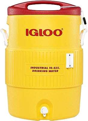 Refroidisseur de boissons industriel igloo 10 gallons jaune rouge blanc. DIAYTAR COTE D'IVOIRE  - votre destination pour des produits de qualité à prix réduits. Parcourez notre boutique en ligne pour trouver des offres exceptionnelles sur des articles de maison, d'électroménager, de mode et de gadgets, et économisez tout en enchérissant votre style de vie.