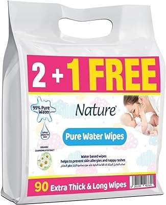 Lingettes pour bébé nature à l'eau pure 99 % extra épaisses et grandes. DIAYTAR COTE D'IVOIRE, votre partenaire de shopping discount en ligne, regroupe une large gamme de produits à prix cassés pour tous les amateurs de bonnes affaires. Faites des économies sur vos achats de la maison à l'électroménager, de l'informatique à la mode, grâce à DIAYTAR COTE D'IVOIRE !
