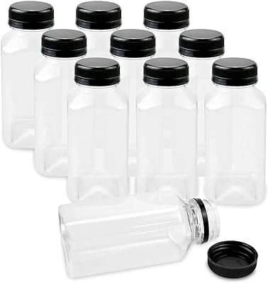 12 pièces bouteilles de jus en plastique de 8 oz avec couvercles. Bienvenue chez DIAYTAR COTE D'IVOIRE, votre destination de choix pour dénicher des bonnes affaires en ligne. Explorez notre sélection de produits discount allant des indispensables de la maison aux dernières nouveautés informatiques et mode, et profitez de notre engagement à vous offrir des prix compétitifs.