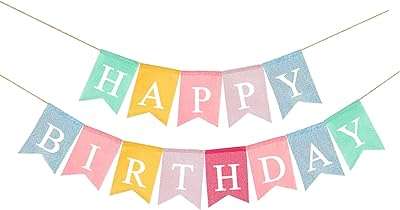 Bannière en lin colorée joyeux anniversaire pour anniversaire baby shower décorations de shower. À la recherche de bons plans ? Rendez-vous sur DIAYTAR COTE D'IVOIRE, votre partenaire en ligne pour des produits discount de qualité. Parcourez notre large éventail de produits, allant de l'électroménager de pointe à la mode tendance, et profitez d'économies incroyables tout en apportant une touche de style à votre vie quotidienne.