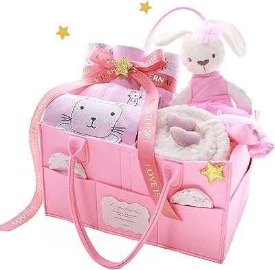 Coffret cadeau pour nouveau né layette bébé fille et garçon ensemble d'accessoires en coton de qualité. DIAYTAR COTE D'IVOIRE, la boutique en ligne par excellence pour tous les amateurs de gadgets insolites et ludiques. Découvrez notre large sélection de produits à petit prix, parfaits pour surprendre et amuser votre entourage. De l'électronique à l'originalité débordante, laissez-vous tenter par nos gadgets innovants et créez la surprise en toutes occasions !