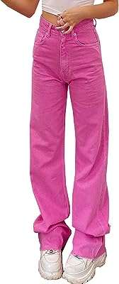 Jeans classiques taille haute décontractés à jambe droite pour femmes et adolescentes. Trouvez les meilleurs bons plans chez DIAYTAR COTE D'IVOIRE, le go-to store en ligne pour tous vos besoins discount. Explorez notre large gamme de produits, des vêtements à la mode aux gadgets high-tech, et profitez de prix imbattables sans sacrifier la qualité !