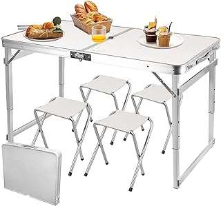 Table de pique nique de camping pliante d'extérieur table d'extérieur portable en aluminium. Faites des économies sans compromettre votre satisfaction avec DIAYTAR COTE D'IVOIRE . Notre boutique en ligne propose une variété de produits discount dans différentes catégories, de l'électronique à la mode. Trouvez tout ce dont vous avez besoin à des prix imbattables !