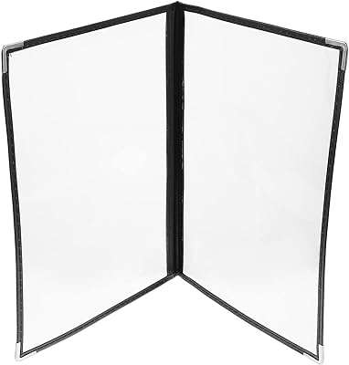 Couvertures de menu transparentes 2 pages 4 vues avec bords en cuir. Vous recherchez des cadeaux à prix abordable pour vos proches ? DIAYTAR COTE D'IVOIRE  a tout pour vous plaire. Explorez notre gamme de gadgets discount, des articles les plus insolites aux innovations technologiques les plus recherchées. Offrez des cadeaux originaux et faites des économies avec DIAYTAR COTE D'IVOIRE .