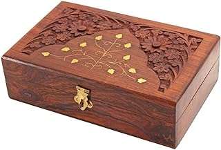 Quessera® boîte à bijoux en bois remplie de laiton | pochette décorative faite la main. DIAYTAR COTE D'IVOIRE, votre référence en ligne pour tous vos besoins en produits discount. Parcourez notre catalogue diversifié comprenant des articles pour la maison, l'électroménager, l'informatique, la mode et les gadgets, afin de dénicher les meilleures affaires du moment. Optez pour des économies substantielles sans compromettre la qualité et bénéficiez d'une expérience de shopping en ligne des plus avantageuses.