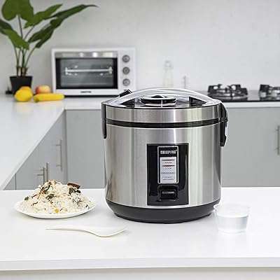 Cuiseur à riz geepas en acier inoxydable avec bol intérieur antiadhésif. Trouvez les meilleurs bons plans chez DIAYTAR COTE D'IVOIRE, le go-to store en ligne pour tous vos besoins discount. Explorez notre large gamme de produits, des vêtements à la mode aux gadgets high-tech, et profitez de prix imbattables sans sacrifier la qualité !