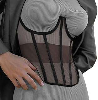 Corset d'entraînement de taille en dentelle pour femmes haut ouvert en maille sous le buste. DIAYTAR COTE D'IVOIRE  - la solution pour des achats discount en ligne simples et rapides. Trouvez tout ce dont vous avez besoin sans vous ruiner, de la maison à l'électroménager en passant par l'informatique et la mode. Profitez de nos prix compétitifs et faites des économies dès maintenant.