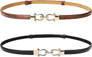 Ceinture fine en cuir pour femmes pour robes jusqu'à 37" avec boucle dorée lot de 2. DIAYTAR COTE D'IVOIRE, votre solution idéale pour acheter en ligne tous les articles dont vous avez besoin. Parcourez notre vaste sélection de produits discount allant de l'électroménager à l'informatique, en passant par la mode et les gadgets, et économisez sur chaque achat. Faites-vous plaisir sans vous ruiner avec DIAYTAR COTE D'IVOIRE .
