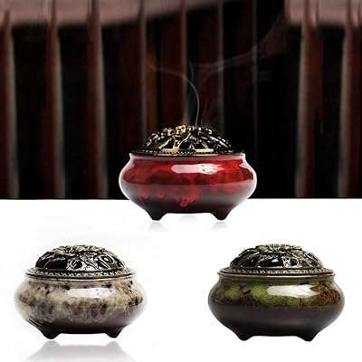 Brûleur d'encens en céramique colorée craquelée à usage domestique brûleur antique avec couvercle. DIAYTAR COTE D'IVOIRE  - des réductions incroyables sur tous les produits dont vous avez besoin. Parcourez notre boutique en ligne pour découvrir des offres discount sur des centaines d'articles, allant de la mode aux appareils électroménagers dernier cri.