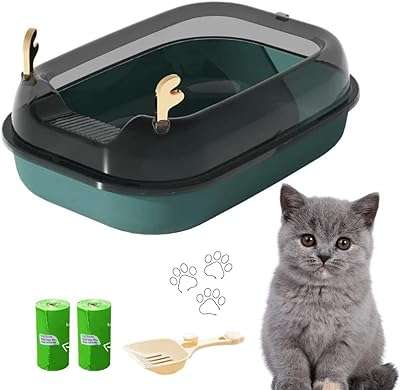 Boîte ouverte à litière pour chat avec cuillère amovible de grande taille résistante aux éclaboussures. DIAYTAR COTE D'IVOIRE  est votre complice pour des achats malins. Explorez notre boutique en ligne et dénichez des affaires incroyables sur une gamme variée de produits, allant de l'informatique à la maison en passant par la mode. Optez pour des produits de qualité à prix discount, sans compromis.