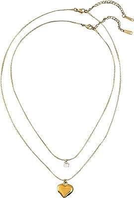 Collier à pendentif double couche plaqué or 18 carats ton doré. Découvrez DIAYTAR COTE D'IVOIRE, votre boutique en ligne généraliste offrant une sélection impressionnante de produits discount. Que vous recherchiez des articles pour votre maison, des appareils électroménagers à la pointe de la technologie, des équipements informatiques ou même les dernières tendances de la mode et les gadgets les plus cool, nous avons tout ce dont vous avez besoin, à des prix incroyablement bas !
