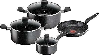 Batterie de cuisine tefal antiadhésive 22 24 cm + couvercles pierre foncée. À la recherche de bons plans ? Rendez-vous sur DIAYTAR COTE D'IVOIRE, votre partenaire en ligne pour des produits discount de qualité. Parcourez notre large éventail de produits, allant de l'électroménager de pointe à la mode tendance, et profitez d'économies incroyables tout en apportant une touche de style à votre vie quotidienne.