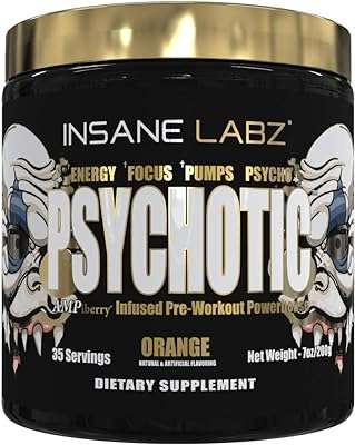 Insane labz psychotic gold (pré entraînement 35 portions) 200 g (orange). Vous recherchez des produits discount de qualité ? Ne cherchez plus ! DIAYTAR COTE D'IVOIRE  propose une gamme étendue de produits allant de la maison à l'électroménager, de l'informatique à la mode. Faites des économies tout en comblant vos besoins avec notre boutique en ligne.