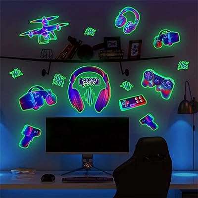 Stickers muraux lumineux de jeu vidéo qui brillent dans le noir autocollants pour enfants. À la recherche de bons plans ? Ne cherchez plus, DIAYTAR COTE D'IVOIRE  est là pour vous ! Naviguez à travers notre boutique en ligne proposant une large sélection de produits discount, des articles pour la maison à l'électroménager, en passant par l'informatique, la mode et les gadgets branchés.