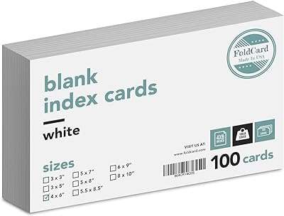 Cartes vierges épaisses parfaites pour prendre des notes des cartes de visite une liste. DIAYTAR COTE D'IVOIRE, votre boutique en ligne de confiance pour tous vos besoins en produits discount. Parcourez notre sélection minutieusement choisie pour trouver des articles de qualité pour la maison, l'électroménager, l'informatique, la mode et les gadgets, le tout à des prix avantageux. Simplifiez vos achats en ligne avec DIAYTAR COTE D'IVOIRE  et réalisez des économies dès maintenant.
