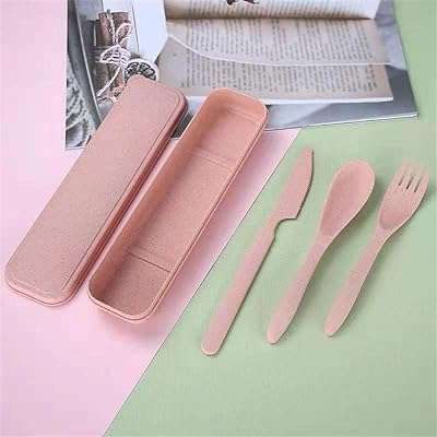 Couverts pour enfants en paille de blé mahmer sans bpa cuillère couteau et fourchette. DIAYTAR COTE D'IVOIRE  - Votre source en ligne pour des produits discount de qualité. Explorez notre boutique en ligne et découvrez une large variété de produits, du petit électroménager aux gadgets les plus en vogue. Profitez de nos prix cassés et trouvez les meilleurs deals pour vos besoins quotidiens.
