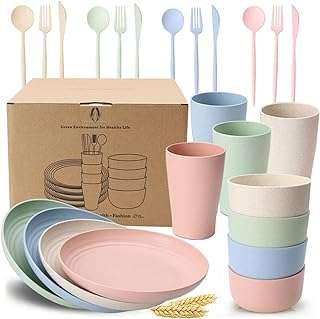 Ensemble de bols occuwzz® 24 pièces ensembles de vaisselle en paille de blé assiettes et tasses. Faites-vous plaisir sans vous ruiner avec DIAYTAR COTE D'IVOIRE, la boutique en ligne qui propose des produits discount pour tous les budgets. Venez découvrir notre sélection de produits pour la maison, l'électroménager, l'informatique et la mode, et profitez de remises exceptionnelles.