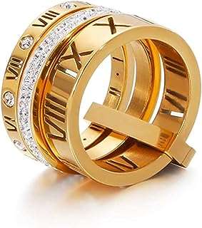 Bague rotative 3 en 1 avec chiffres romains et zircone cubique pour femmes. DIAYTAR COTE D'IVOIRE  - votre partenaire discount pour une vie plus abordable. Nous vous présentons une vaste sélection de produits de qualité à des prix imbattables, allant de l'électroménager performant aux articles de mode élégants. Achetez malin avec nous et réalisez d'importantes économies.