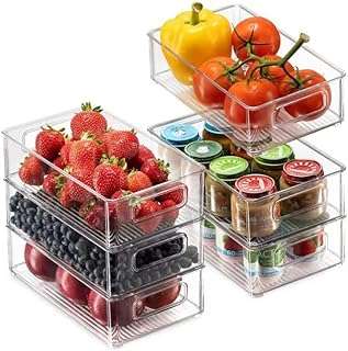 Ensemble amateur de 6 bacs de rangement pour réfrigérateur en plastique organisateur. Faites de bonnes affaires dès aujourd'hui avec DIAYTAR COTE D'IVOIRE  ! Parcourez notre boutique en ligne généraliste où vous trouverez une large gamme de produits discount, des articles pour la maison à l'électroménager, en passant par l'informatique et la mode. Profitez de nos prix compétitifs et offrez-vous des produits de qualité à moindre coût.