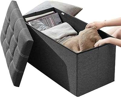 Tabouret ottoman pliant de nouveau style avec repose pieds pliant capacité de 110 l pour salon. DIAYTAR COTE D'IVOIRE  - Votre destination discount pour tous vos besoins. Parcourez notre collection de produits de haute qualité, allant de la maison à l'électroménager, de l'informatique à la mode, et trouvez les meilleures offres en ligne. Profitez de nos prix imbattables et faites des économies dès maintenant!
