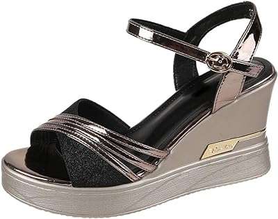 Sandales à talons compensés et bout ouvert pour femmes couleur unie. Bienvenue chez DIAYTAR COTE D'IVOIRE, votre destination de choix pour dénicher des bonnes affaires en ligne. Explorez notre sélection de produits discount allant des indispensables de la maison aux dernières nouveautés informatiques et mode, et profitez de notre engagement à vous offrir des prix compétitifs.