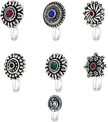 Bracelets jaunes sans piercing anneau de nez designs magnifiques et classiques finition oxydée en argent. DIAYTAR COTE D'IVOIRE  - L'adresse incontournable des chasseurs de bonnes affaires en ligne. Découvrez notre large gamme de produits à prix discount, allant des gadgets innovants aux appareils électroménagers dernier cri. Faites des économies sans sacrifier vos envies !