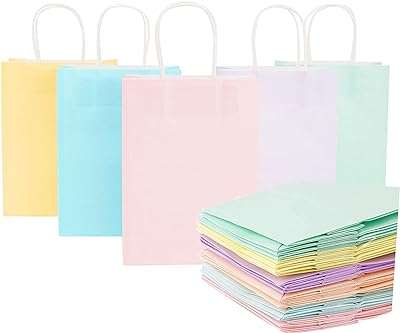 Sacs en papier avec poignées pour cadeaux baby showers et cadeaux de fête. DIAYTAR COTE D'IVOIRE  - Votre solution en ligne pour des achats discount sans compromis. Plongez dans notre univers où vous trouverez tout ce dont vous avez besoin, de l'électroménager aux articles tendance en passant par les produits informatiques. Faites des économies sans sacrifier la qualité chez nous !