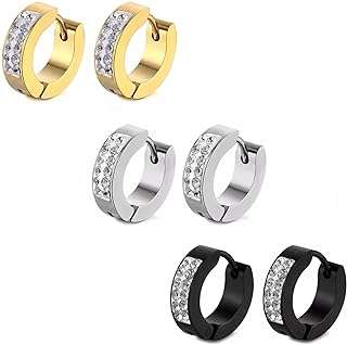 Ensemble de boucles d'oreilles créoles en cristal plaqué or 18 carats bijoux légers pour femmes. DIAYTAR COTE D'IVOIRE  - la référence en matière de shopping en ligne à prix réduit. Trouvez tout ce dont vous avez besoin pour votre maison, de l'électroménager pratique aux articles de mode tendance, en passant par les dernières innovations technologiques. Faites des économies sans compromettre la qualité avec notre selection de produits discount de confiance.