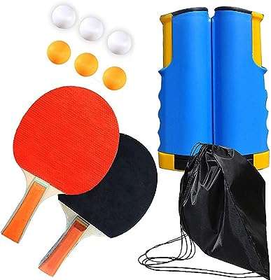 Ensemble de raquettes de tennis de table professionnelles avec filet rétractable (clips arrière) balles et poteaux. DIAYTAR COTE D'IVOIRE  est votre destination en ligne pour trouver une vaste sélection de produits à prix réduits. Que vous recherchiez des articles pour la maison, des appareils électroménagers de qualité, du matériel informatique ou même des accessoires de mode tendance, vous êtes sûr de trouver les meilleures affaires chez nous !
