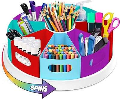 Plateau de rangement et d'organisation rotatif pour fournitures artistiques pour enfants |. DIAYTAR COTE D'IVOIRE  - Votre solution en ligne pour des achats malins à petit prix. Explorez notre vaste gamme de produits discount, des indispensables pour la maison aux dernières nouveautés en matière d'informatique, de mode et de gadgets. Économisez sans compromis sur la qualité en choisissant notre boutique en ligne.