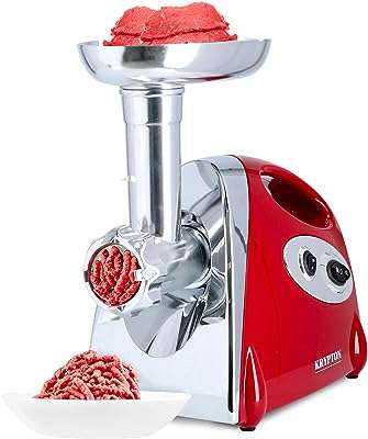 Hachoir à viande électrique krypton 2000 w avec fonction inverse rouge et argent. DIAYTAR COTE D'IVOIRE  - La boutique en ligne où qualité et discount se rencontrent. Parcourez notre vaste catalogue et trouvez tout ce dont vous avez besoin, de l'électroménager moderne à la dernière mode tendance. Ne sacrifiez pas votre budget pour obtenir des produits de qualité !