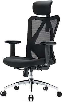 Chaise de bureau ergonomique à dossier haut en maille respirante siho avec appui tête. DIAYTAR COTE D'IVOIRE  - Votre guichet unique pour des achats discount en ligne. Découvrez notre catalogue diversifié regorgeant de produits pour la maison, l'électroménager, l'informatique, la mode et les gadgets, le tout à des prix avantageux. Naviguez facilement sur notre site convivial et trouvez les meilleures offres pour vos besoins du quotidien.